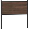 vidaXL Testiera Rovere Marrone 80 cm in Legno Multistrato e Acciaio, Testata, Testata Singola, Testata per Letto Singolo, testiera Singola