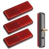 evermotor 4 pezzi 90 x 35 x 10 mm moto bicicletta E4 catarifrangente rotondo riflettore posteriore rosso cat's eye scooter multifunzionale e-approvato