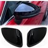 Fouedy 1 paio di coperture per specchietto retrovisore auto di ricambio per Audi A3 S3 8 V RS3, specchietti retrovisori retrovisori retrovisori laterali, sinistro e destro (nero)