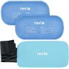 REVIX Gel-Kühlakkus riutilizzabili con rivestimento morbido, 25,4 x 12,7 cm, Impacchi freddi multiuso per lesioni, Gel caldo e freddo per gomiti, collo, schiena, spalle, caviglie, Viola, 2