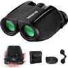 Flintronic 12x25 Binocolo Professionale, Binocolo Impermeabile e Resistente Agli Urti, Binocoli Pieghevole, Alto Ingrandimento e Messa a Fuoco Veloce, Visite Birdwatching, Concerti, Escursionismo
