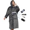 Aresvrgo Felpa Coperta con Cappuccio Uomo Donna,Hoodie Blanket Calda E Accogliente in Sherpa,Coperta con Maniche E Cappuccio Taglia Unica,per Uomo Donna Adolescenti Adulti