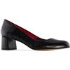 Andrés Machado - Scarpe con Tacco per Donne e Ragazze - Martina - Tacco Largo e Punta a Mandorla - Tacchi Alti in Pelle Nera - Misura EU 43