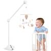 OAKENCREST Supporto Giostrina Lettino, Supporto Mobile per Giostrina Culla Neonato Nuvole in Legno, Ruotabile, Accessori letto per Bambini, per Campanelli da Letto Carillon