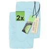 Emily´s Check Emily's Check Set da due fodere per cuscino per il collo Cuscino per la salute 1596.2323, blu chiaro, 30-50 x 40-60 x 10 cm