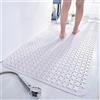 Stafeny Tappetino Doccia Antiscivolo, PVC Antibatterico Antimuffa con Ventose Forte, Tappeto Vasca per Anziani Donne Incinte Bambini, (bianco, 60x90 cm)