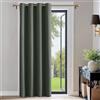 PONY DANCE Tenda Oscurante Camera da Letto Moderne Tende Termiche per Soggiorno Blackout Curtain per Porta Interna con Anelli 1 Pezzo L 132 x A 210 cm, Verde Grigiastro