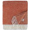 LINEN & COTTON Soffice Calda Coperta Copriletto Plaid Sofia con Frange - 100% Pura Lana Neozelandese, Terracotta Arancione Rosso (130 x 170 cm) per Sofa Divano Letto Viaggio Picnic Esterno Inverno