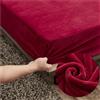 Highdi Lenzuola Matrimoniali con Angoli in Velluto 160x200 cm, Highdi Vino Rosso Lenzuolo Sotto con Angoli Inverno Elasticizzato Flanella Caldo Lenzuola Microfibra- Ideale per Letti Matrimoniali