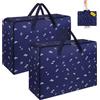 HOTUT Grande Borse Trasloco per Vestiti,105L Borse Stoccaggio Vestiti con Cerniera e Manici,Trasloco Impermeabili in Tessuto Oxford 600D per Abbigliamento Coperte Piumoni