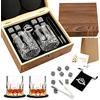 Exreizst Set whisky Set regalo in vetro di whisky Whisky Bicchieri Set di 2 Regalo per Papà Marito Uomini