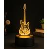 BIRBANN Lampada 3D Chitarra, Lampada LED Comodino Intelligente 7 Colori, Luce Notturna Adolescente Decorativa Per Camera Da Letto, Regalo Compleanno Per Ragazzi E Ragazze