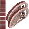 QUARKZMAN 13mm x 457mm Nastri Abrasivi, 28Pz 36/40/60/80/120/180/240 Grana Carta Vetrata per Levigatrice Ossido di Allumina Per Lavorazione Legno, Lucidatura Metalli, Affilatura Coltelli