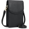 nuoku Piccolo telefono cellulare Crossbody portafoglio borsa e borse per le donne, Marrone