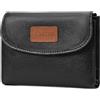 SENDEFN Portafoglio Donna Portacarte con Blocco RFID Portamonete Piccoli Bifold Corto Portamonete con Cerniera e Chiusura a Scatto Portafogli Donna in Pelle con 10 Scomparti per Carte