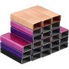 PATIKIL Punti per Cucitrice, 4pz(1000pz Punti Per Pacchetto) #10 Mini 3/16 Pollici Lunghezza Punti Metallici Senza Inceppamento per Casa Ufficio Fornitura, Rose Oro/Rosa Rosso/Viola/Nero