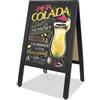 VAIIGO Lavagna in Legno A-Frame 43x85cm - Lavagna Magnetica Doppia Faccia Autonoma, Insegna Sandwich da Esterno per Pubblicità Menu per Negozio, Festa - Nera