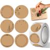 Cadimus 500 pcs Kraft Adesivi Regalo 4cm,Etichette Marmellata,Etichette Adesive Natalizie,Etichette Natalizie,Possono Essere Utilizzate Come Adesivi per Regali di Natale,Etichette Regalo