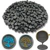 Ioggtser 560 PCS Perline Ottagono per Sigilli di Cera - Perle per Realizzazione Sigilli in Cera per Inviti (Nero Perla)