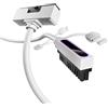 AsiaHorse Hydrus 24-Pin ATX Cavo di prolunga [TIPO L - ANGOLATO VERSO IL BASSO], Connettore 90° verso il basso (Solo per ITX/Build speciali - Controllare spazio), 18AWG Sleeved - Bianco