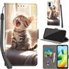 PHINIENLAND Cover per Xiaomi Redmi A1 / A1 Plus / A2 / A2 Plus, Custodia PU Pelle con Chiusura Magnetica, Supporto Kickstand, Slot per Schede, Portafoglio Flip Gatto