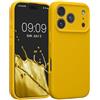 kwmobile Custodia Compatibile con Apple iPhone 17 PRO Cover - Back Case per Smartphone in Silicone TPU - Protezione Gommata - Giallo radiante