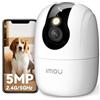 Imou 5MP Telecamera WiFi Interno con One-Touch Chiamata, Telecamera Interna