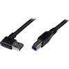 StarTech.com Cavo USB 3.0 (5Gbps) SuperSpeed da 1 m nero, Angolare destro A a B, M/M (USB3SAB1MRA)