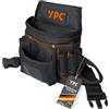 YPC Presto Tool - Marsupio XL per attrezzi, cintura da lavoro, impermeabile, con passante per martello, cintura in nylon antistrappo, 12 tasche, nero, 27 x 21 x 13 cm, portata 5 kg