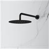Mariner set soffione doccia in acciaio inox, extrapiatto, rotondo, WLS3178-NO+WLS3130-NO, Arya; Kobra; Logica; Quadra; Tao; Uno nero opaco [Rubinetteria Bagno > Soffioni Doccia]