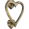 Infinity Decor Battente in ottone anticato a forma di cuore, in ottone massiccio di alta qualità, per porta d'ingresso e cancello