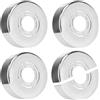 YYTECH Set di 4 rosette per tubi, rosette di copertura per rubinetti, rosette per rubinetti, rosette di copertura in acciaio inox (21 mm)