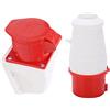 Agatige Spina E Presa,spina Industriale 16a 5 Pin Presa Industriale a Montaggio Superficiale Presa Trifase IP44 Impermeabile 220‑380V/240‑415V 3P-N-E Convertitore Presa Per Industria, Agricoltura