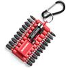 Geinxurn Phillips - Set di punte per cacciavite a croce, 22 pezzi, in acciaio Pozidriv S2, magnetici da 1/4, con supporto per punte e scatola