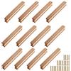 GANILITY Maniglie in Legno, 12 Pezzi Maniglia Armadio Legno con 24 Viti, Interasse Fori 128 mm, Per Porte, Armadi, Tavolini, Cassetti, Comodini