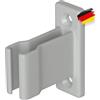 BAUHELD 3 x supporti per manovella o manovella per tenda da sole [Made in Germany] - Supporto da parete per diametro da 12 a 17 mm - Manovella con manico elastico - Altezza 25 mm - Grigio - RAL7035