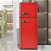 Generic Frigorifero Retrò A Due Porte Con Congelatore - 105,5 Cm Di Altezza, 41 Cm Di Larghezza, Capacità 92 Litri, Congelatore Da 28 Litri, Classe Energetica F, 181 Kwh/anno, Da -27°c A 13°c, Lu(Color:Rosso)