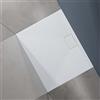 doporro Piatto Doccia Rettangolare 80x100 cm in Resina Minerale Bianco Effetto Pietra, Ultrasottile H 3 cm, Scarico Laterale con Piletta Inclusa - Geoma07
