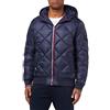 Tommy Hilfiger Giacca Trapuntata Uomo Diamond Quilted Hooded Jacket in Poliestere Riciclato, Blu (Desert Sky), S