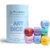 Mindzen smART DICE Gioco di disegno e pittura per adulti, un kit unico per arti e mestieri per artisti e insegnanti, set di 9 dadi per stimolare creatività e immaginazione, divertenti forniture