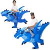 Spooktacular Creations Costume gonfiabile di Halloween Cavalca un costume gonfiabile di drago di ghiaccio blu unisex