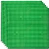 Lekebaby Classic Base 25 x 25cm Base da Costruzione 100% compatibili con Tutte Le Principali Marche, Confezione da 6, Verde