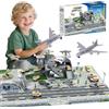 Chidiam Set di Giocattoli Aereo da Trasporto Cargo Militare, Auto, mini veicolo da combattimento, soldato, elicottero, modello di aereo, Kit giocattolo per veicoli militari, mappa di gioco per bambini età 3+