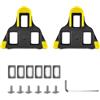 FIGCY Set tacchette per ciclismo con design antiscivolo, per scarpe da strada e MTB giallo 6° Float compatibili con pedali SM-SH11
