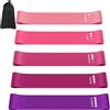 AGOISET Elastico Fitness, Elastici Palestra Set Di 5, Bande Elastiche Fitness Con Guida Allenamento E Borsa Portaoggetti, Elastici Allenamento Per Yoga, Pilates, della forza, allenamento a casa, stretching