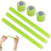 FHBHJNATC 6 Pezzi Catarifrangente Running, Green Reflective Band, Bande Catarifrangente di Alta visibilità, è Adatto a Persone Che Amano Vari Sport Come Il Ciclismo e la Corsa Notturna