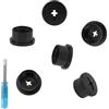 Fukaisu 6pz Viti Valvola Casco Football Americano per Riddell Speedflex e Speed Icon, Tappi Valvola Casco Rugby ad Alta Resistenza Agli Urti con Cacciavite(Nero)