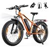 VARUN Bici Elettrica, 26''*4.0 Fat Tire Bicicletta Elettrica Uomo/Donna, 250W 48V 15Ah Mountain Bike Elettrica, Autonomia Fino a 120Km, Ebike con Cambio a 7 Velocità,Portapacchi Posteriore
