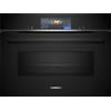 Siemens CM778GNB1B iQ700 Forno da Incasso Multifunzione Compatto Pirolitico Combinato Microonde Nero
