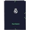 safta REAL MADRID 2° KIT 25/26 - Cartella portadocumenti con 3 alette, ideale per bambini di diverse età, comoda e versatile, qualità e resistenza, 26x36,5 cm